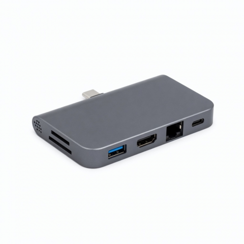 USB-C Multiport Adapter 4K HDMI Ethernet USB 3.0 Gray