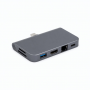 USB-C Multiport Adapter 4K HDMI Ethernet USB 3.0 Gray