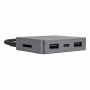 USB-C Desktop Hub, Aluminum Alloy, Gray, 3-Port USB Expansion with Card Slot