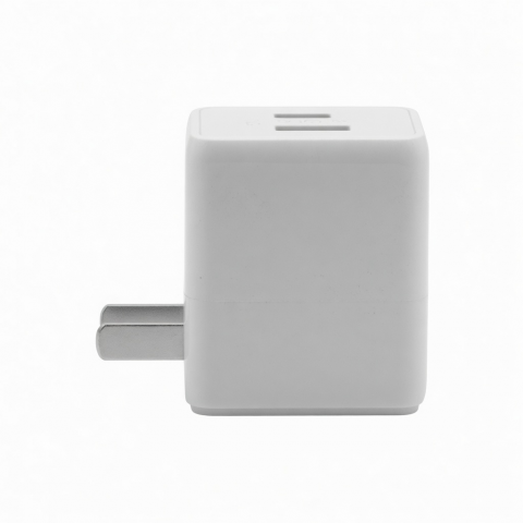 30W Dual-Port USB Wall Charger, White Compact Power Adapter