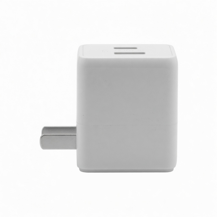 30W Dual-Port USB Wall Charger, White Compact Power Adapter