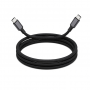 USB-C to USB-C Charging Cable, 100W, Black Braided Nylon, 1 Cable