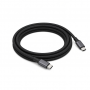 USB-C to USB-C Charging Cable, 100W, Black Braided Nylon, 1 Cable