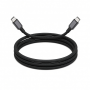 USB-C to USB-C Charging Cable, 100W, Black Braided Nylon, 1 Cable