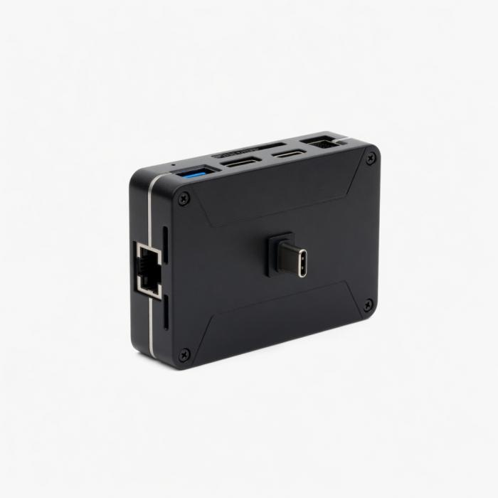 USB-C Hub Adapter with Ethernet, HDMI, USB Ports and SD Card Slots