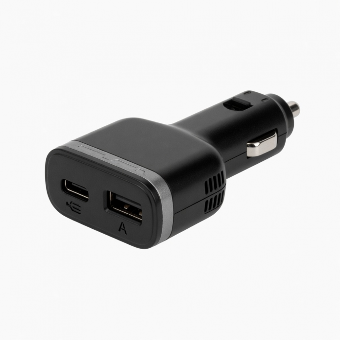 72W USB-C PD Car Charger Adapter with USB-A Port, Black