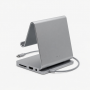 Aluminum Desktop Stand and Hub, Type-C Ports, Silver