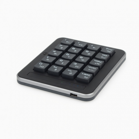 Bluetooth Numeric Keypad, 20-Key Compact Wireless Number Pad, Black