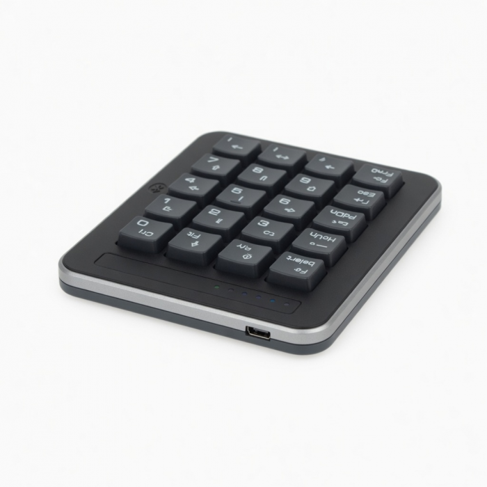 Bluetooth Numeric Keypad, 20-Key Compact Wireless Number Pad, Black