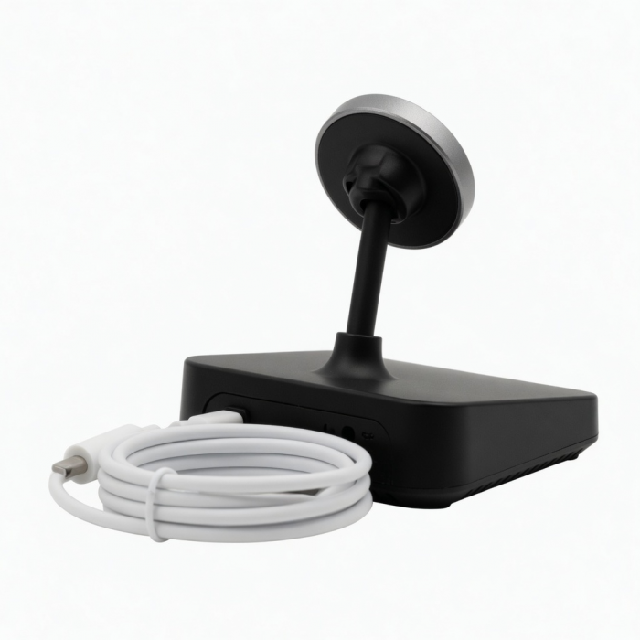 USB-C Magnetic Smartwatch Charging Dock Black Desktop Stand