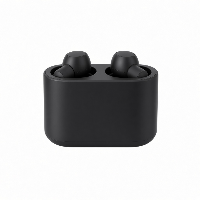 Wireless Earbud Charging Dock, USB-C, Black, Dual Charging Cradle