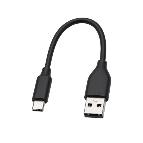 USB-C to USB-A 3.0 Adapter Cable, Black, Compact Design