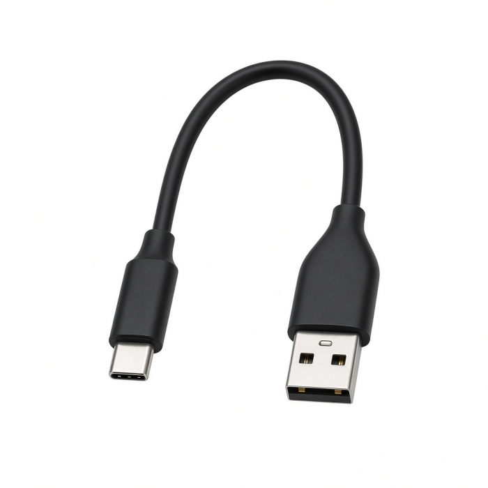 USB-C to USB-A 3.0 Adapter Cable, Black, Compact Design