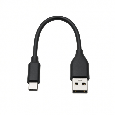 USB-C to USB-A 3.0 Adapter Cable, Black, Compact Design