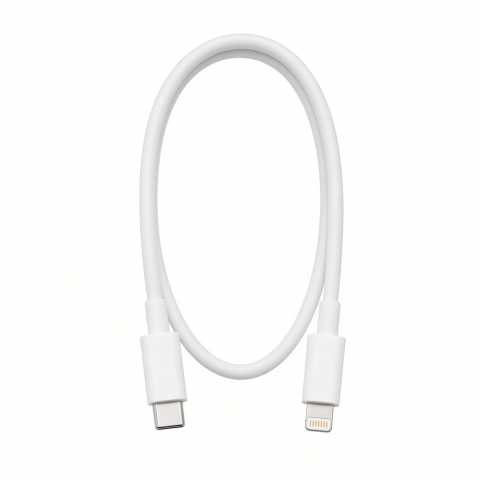 USB-C to 8-Pin Cable, White, 10-Inch