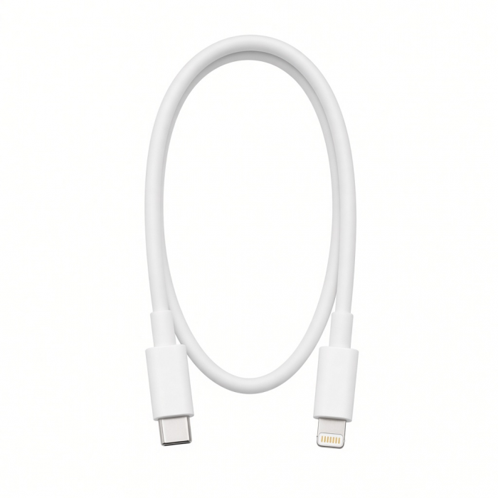USB-C to 8-Pin Cable, White, 10-Inch