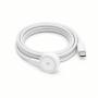 USB-C Magnetic Wireless Charging Cable, White, Round Charging Connector
