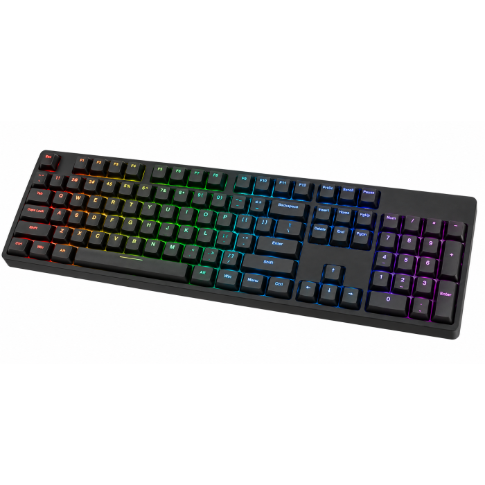 Slim Bluetooth Keyboard with Backlit Keys, Compact Black Wireless Keyboard