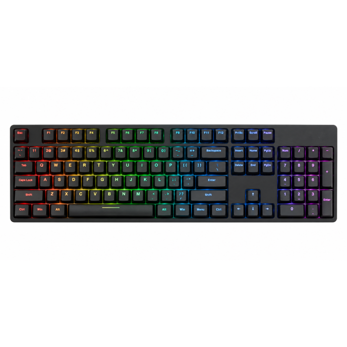 Slim Bluetooth Keyboard with Backlit Keys, Compact Black Wireless Keyboard