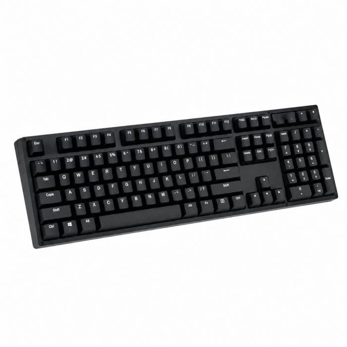 Slim Wired Backlit Keyboard Full Size Black 109 Keys