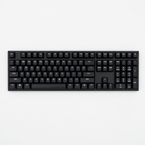 Slim Wired Backlit Keyboard Full Size Black 109 Keys