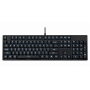 Wired Full-Size Keyboard with Numeric Keypad, Black Backlit Keys