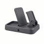 Multi-Device Charging Station, Gray Desktop Dock with USB-A and USB-C Ports