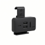 USB-C Clamp Hub with Dual USB-A Ports, Card Reader, Black