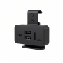 USB-C Clamp Hub with Dual USB-A Ports, Card Reader, Black