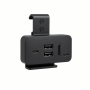 USB-C Clamp Hub with Dual USB-A Ports, Card Reader, Black