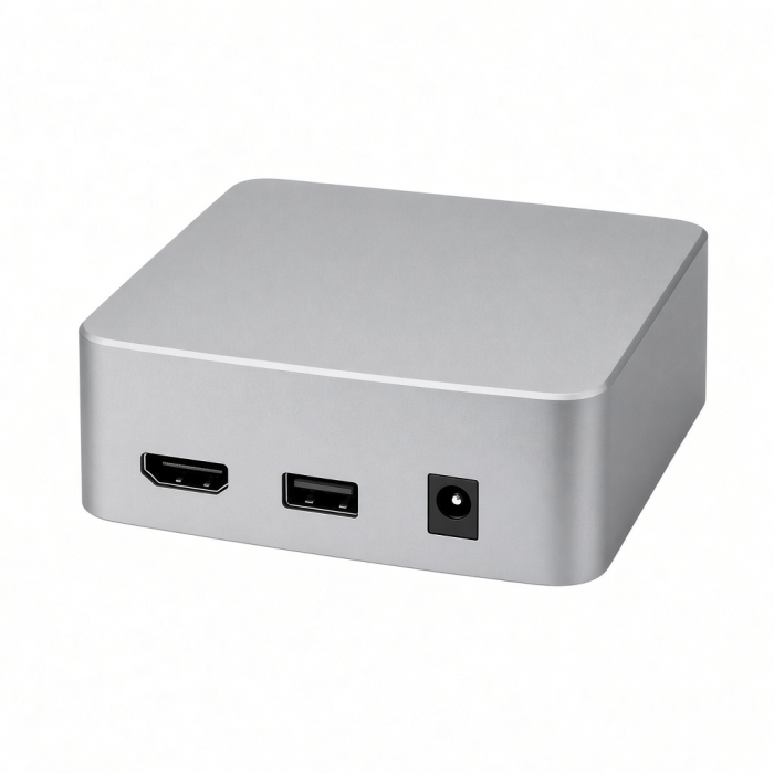 USB-C Desktop Docking Station, Aluminum Alloy, Silver, Multi-Port Connectivity