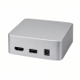 USB-C Desktop Docking Station, Aluminum Alloy, Silver, Multi-Port Connectivity