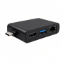 USB-C Multimedia Adapter with HDMI, USB-A, and Ethernet Ports, Black