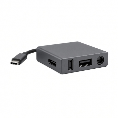 USB-C Multiport Adapter with HDMI, USB-A, Audio, and Ethernet Ports