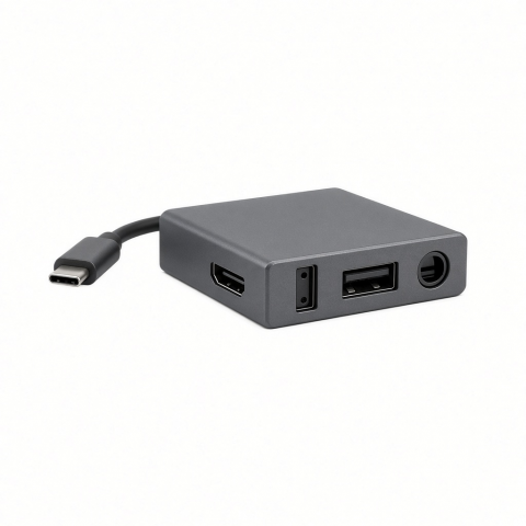 USB-C Multiport Adapter with HDMI, USB-A, Audio, and Ethernet Ports