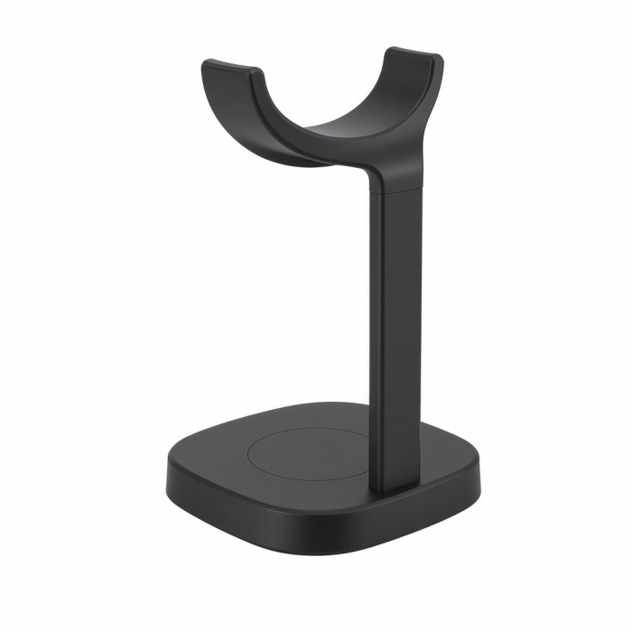 Headphone Stand with Wireless Charging Base, Black Desktop Holder