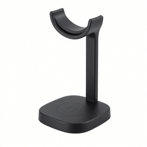 Headphone Stand with Wireless Charging Base, Black Desktop Holder