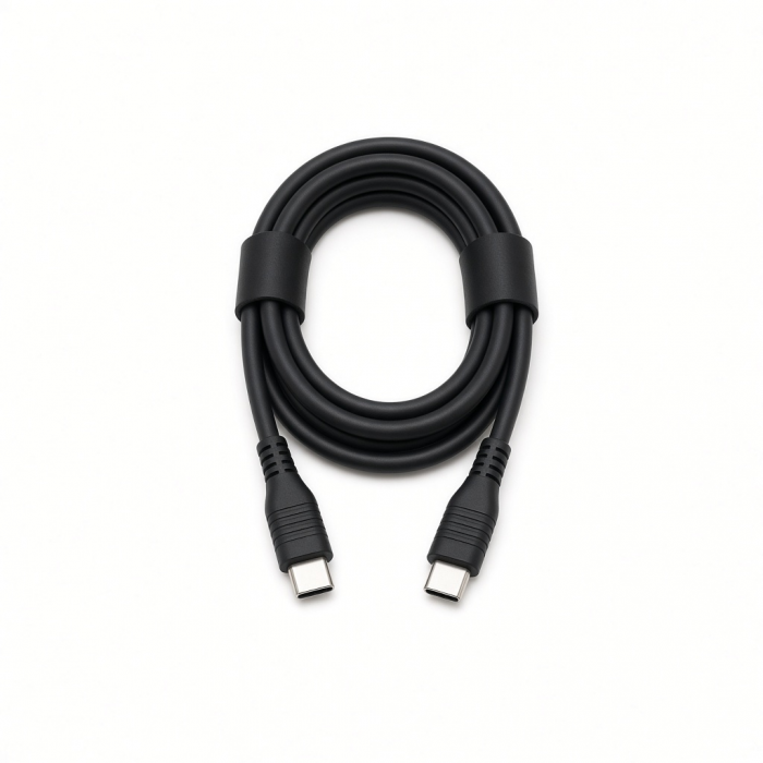 USB4 USB-C to USB-C Cable, Black Braided Nylon, High-Speed Data Transfer