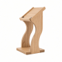 Wooden Dual Vertical Laptop Stand, Natural Oak Finish, Two-Tier Design
