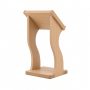 Wooden Dual Vertical Laptop Stand, Natural Oak Finish, Two-Tier Design