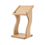 Wooden Dual Vertical Laptop Stand, Natural Oak Finish, Two-Tier Design