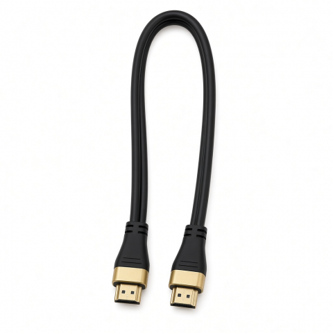 8K High Speed Video Cable, Black, Gold-Plated Connectors