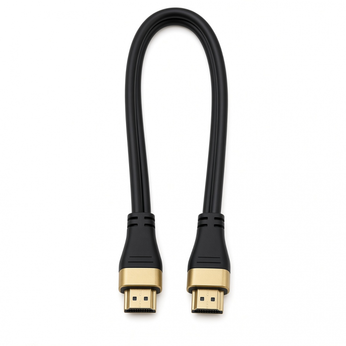 8K High Speed Video Cable, Black, Gold-Plated Connectors