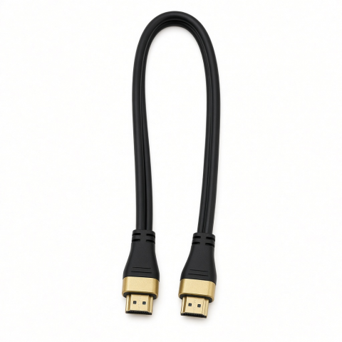 8K High Speed Video Cable, Black, Gold-Plated Connectors