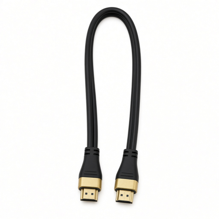 8K High Speed Video Cable, Black, Gold-Plated Connectors