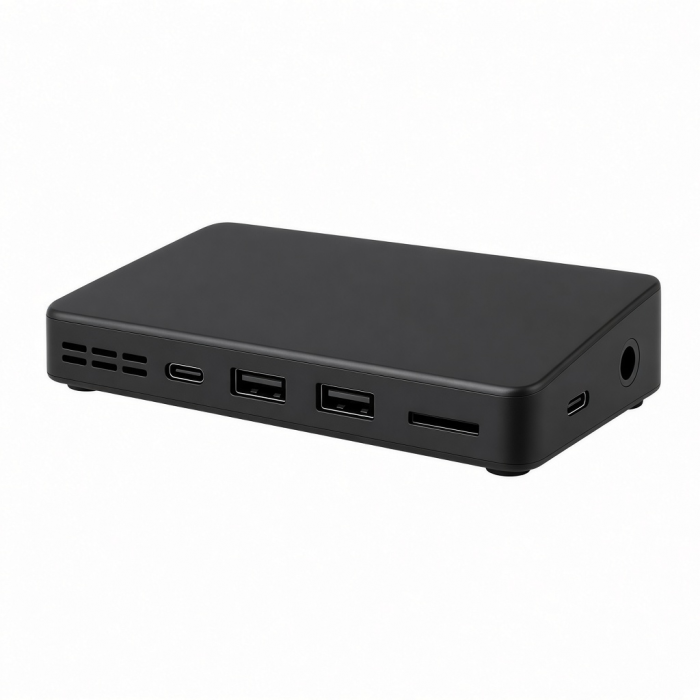 USB-C Desktop Docking Station Black Multi-Port Card Reader 24-Inch