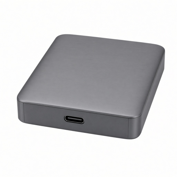 USB-C NVMe SATA SSD Enclosure, Aluminum Alloy, Gray, M.2 Storage Case