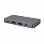 Slim USB-C Hub with 2 USB-A and 2 USB-C Ports, Gray