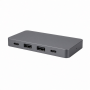 Slim USB-C Hub with 2 USB-A and 2 USB-C Ports, Gray