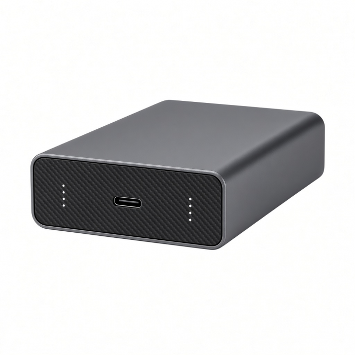 NVMe SSD Enclosure, USB4, Aluminum, Black, USB-C Port